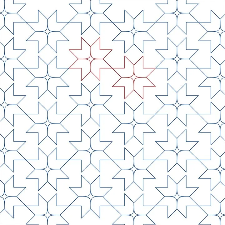 starry sawtooth holiday design