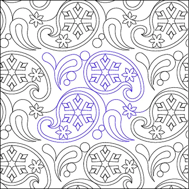 paisley snowflake holiday design