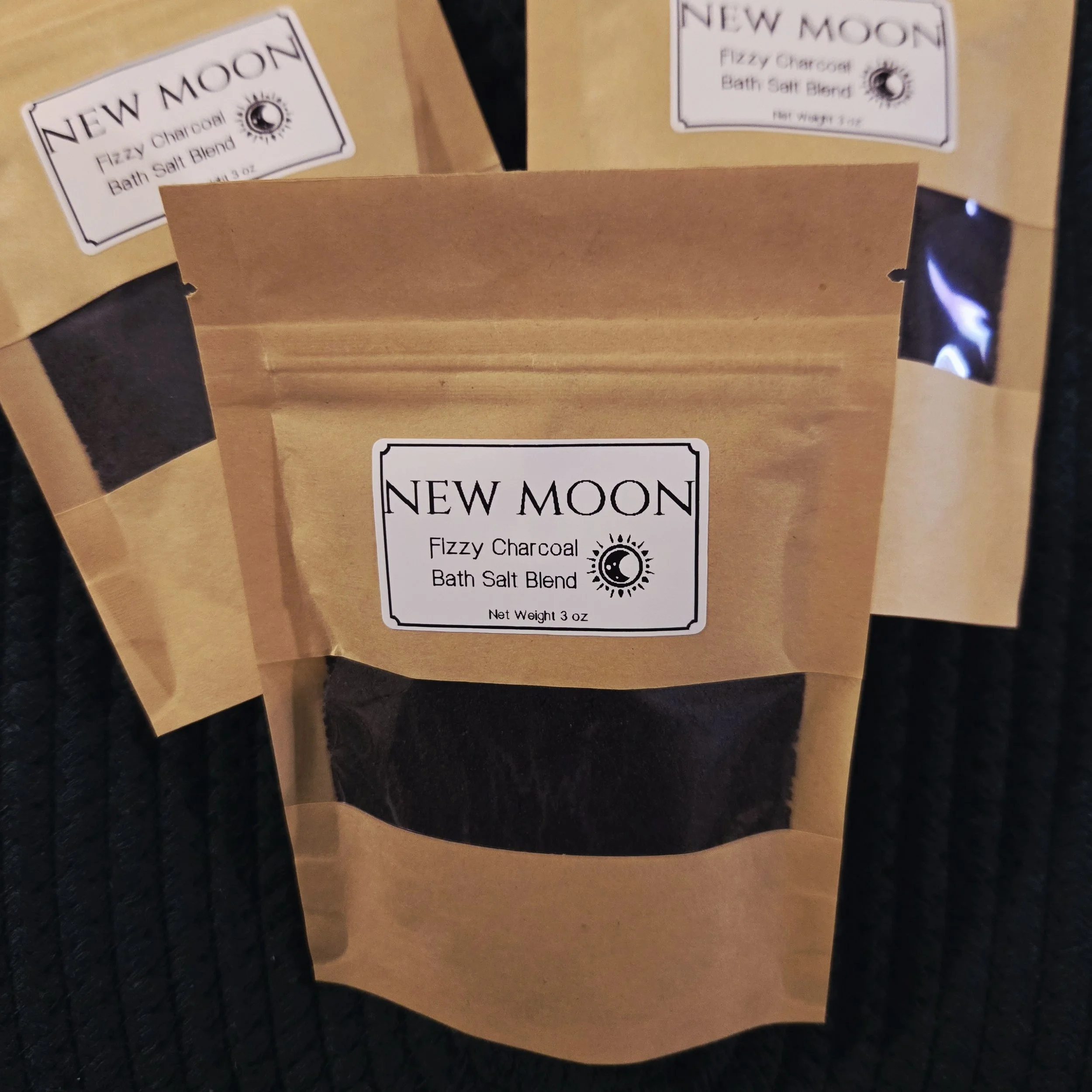 New Moon Fizzy Charcoal Bath Salts