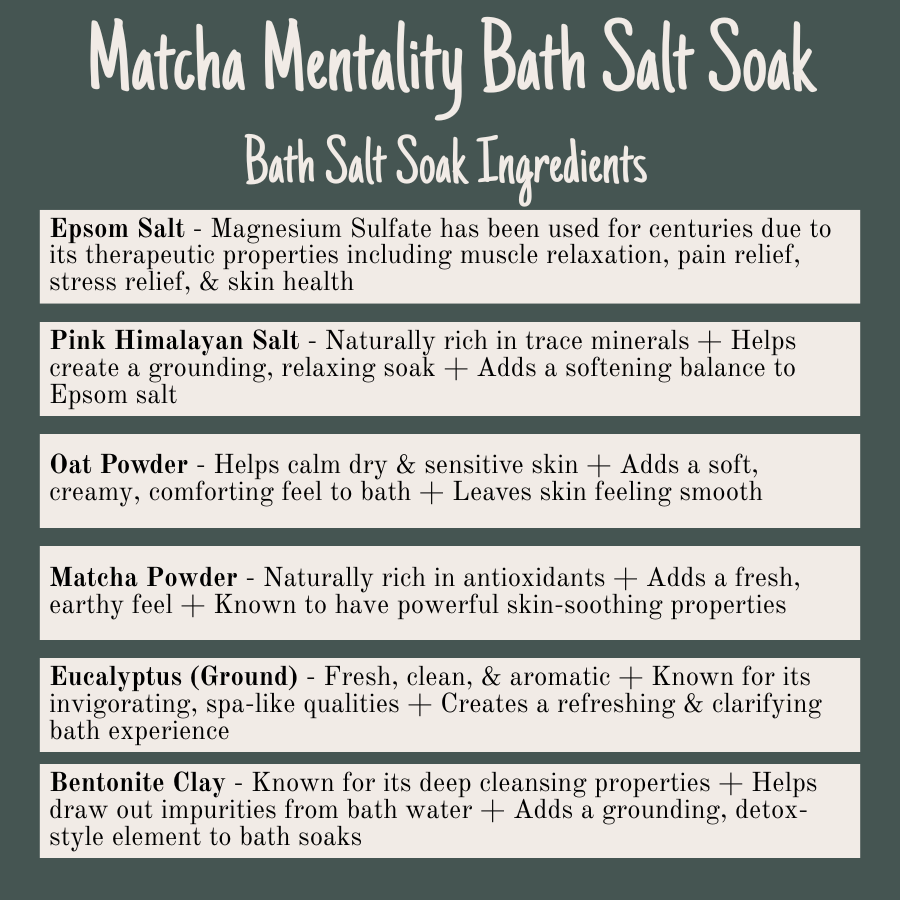 Matcha Mentality Bath Salt Soak