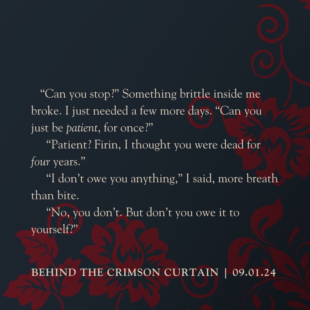 I'm almost 10k into my draft of the the sequel to BEHIND THE CRIMSON CURTAIN and I haven't had this much fun drafting in years. After months of patiently finding new ways to invite Play into my process and make her feel safe, I think I finally succee