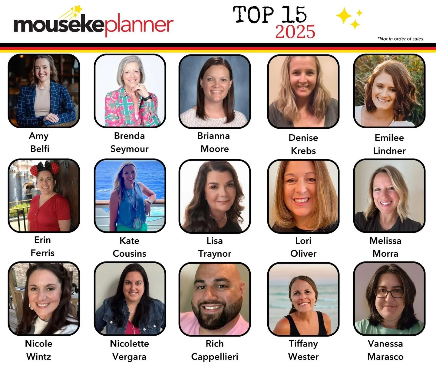 I am incredibly grateful to be recognized as a Top 15 Travel Advisor for 2025 with @mousekeplanner and Top Producer for Disney Cruise Line! ✨ 

A huge thank you to every family who has trusted me to plan their vacations and for those who have referre