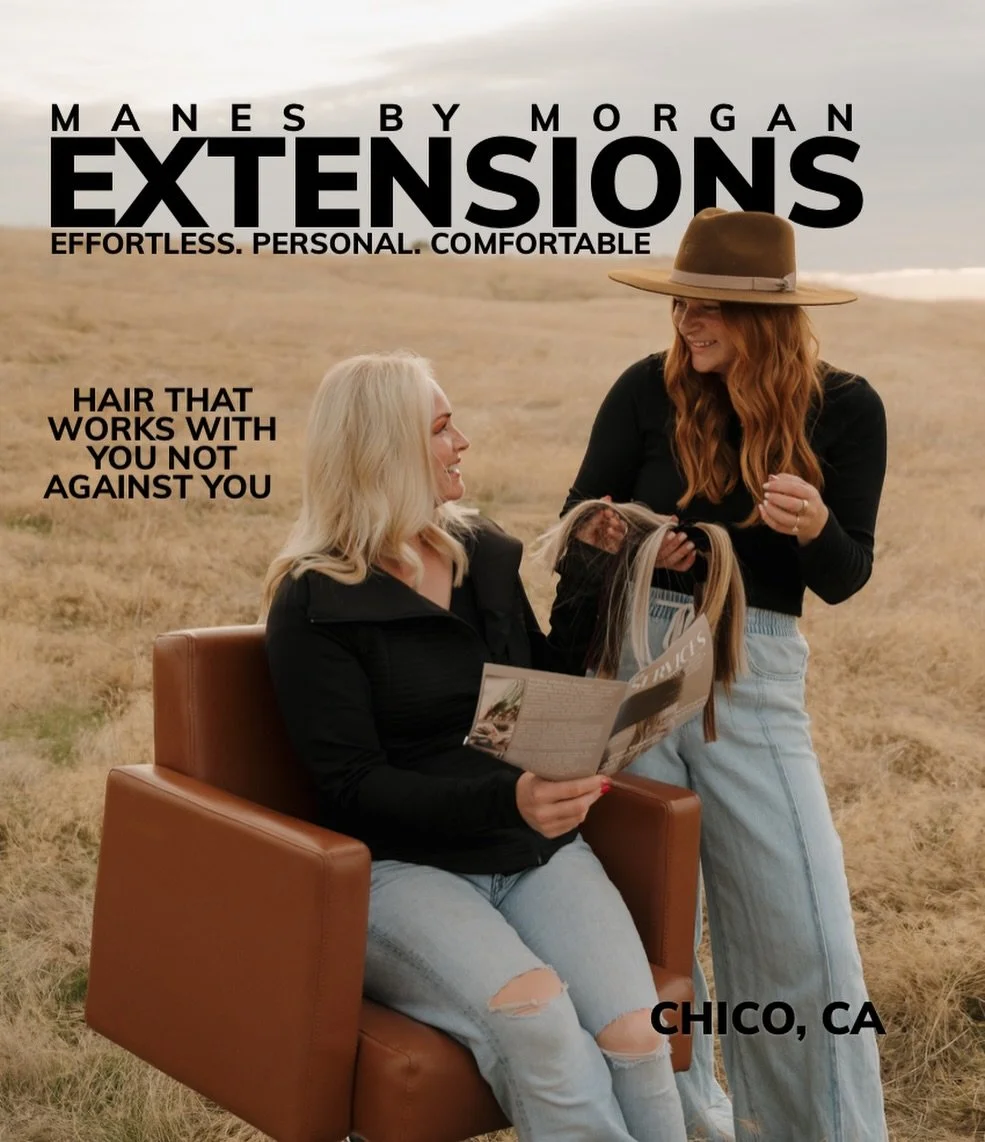 ✨ Hair that works with you &mdash; not against you. ✨
Extensions should feel natural, lived-in, and totally you, and that&rsquo;s exactly what I specialize in here in Chico. Whether you want fullness, length, or just hair that finally behaves the way