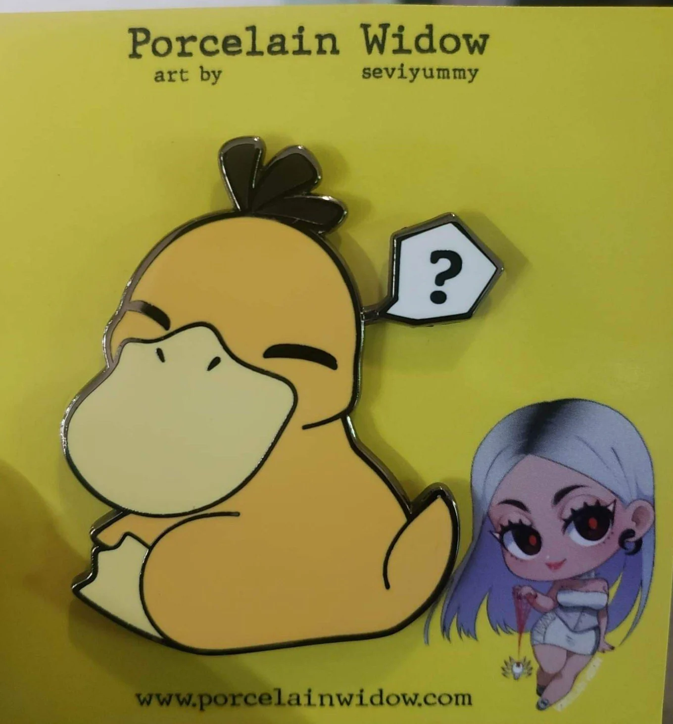 Yellow Psychic Duck Enamel Pin