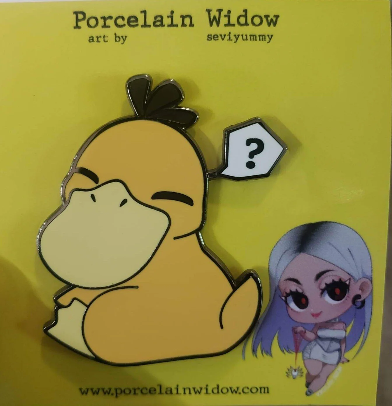 Yellow Psychic Duck Enamel Pin
