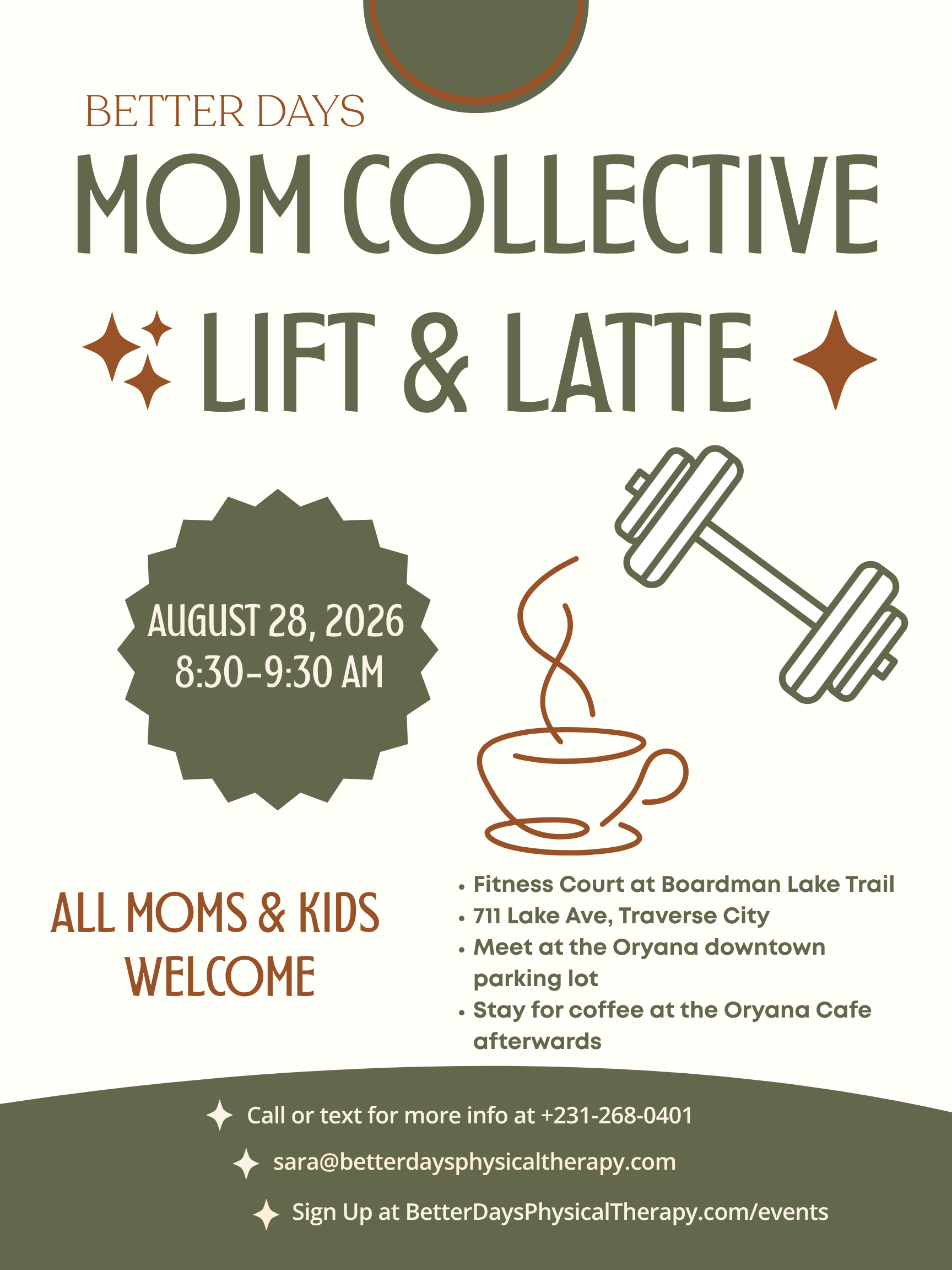 Mom Collective: Lift &amp; Lattes - Aug. 28th