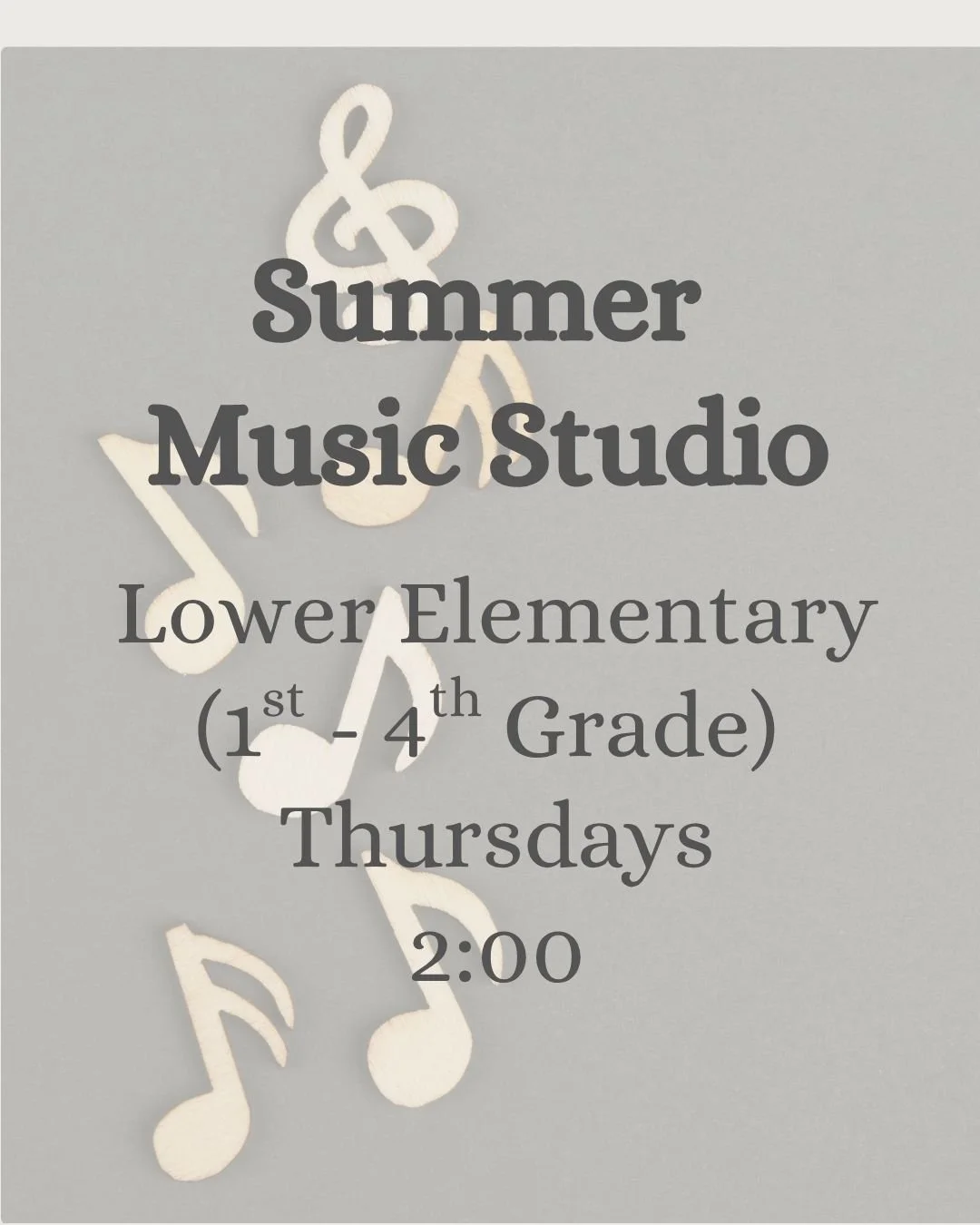 Music Studio - Lower Elementary (Grades 1–4) - Summer Term