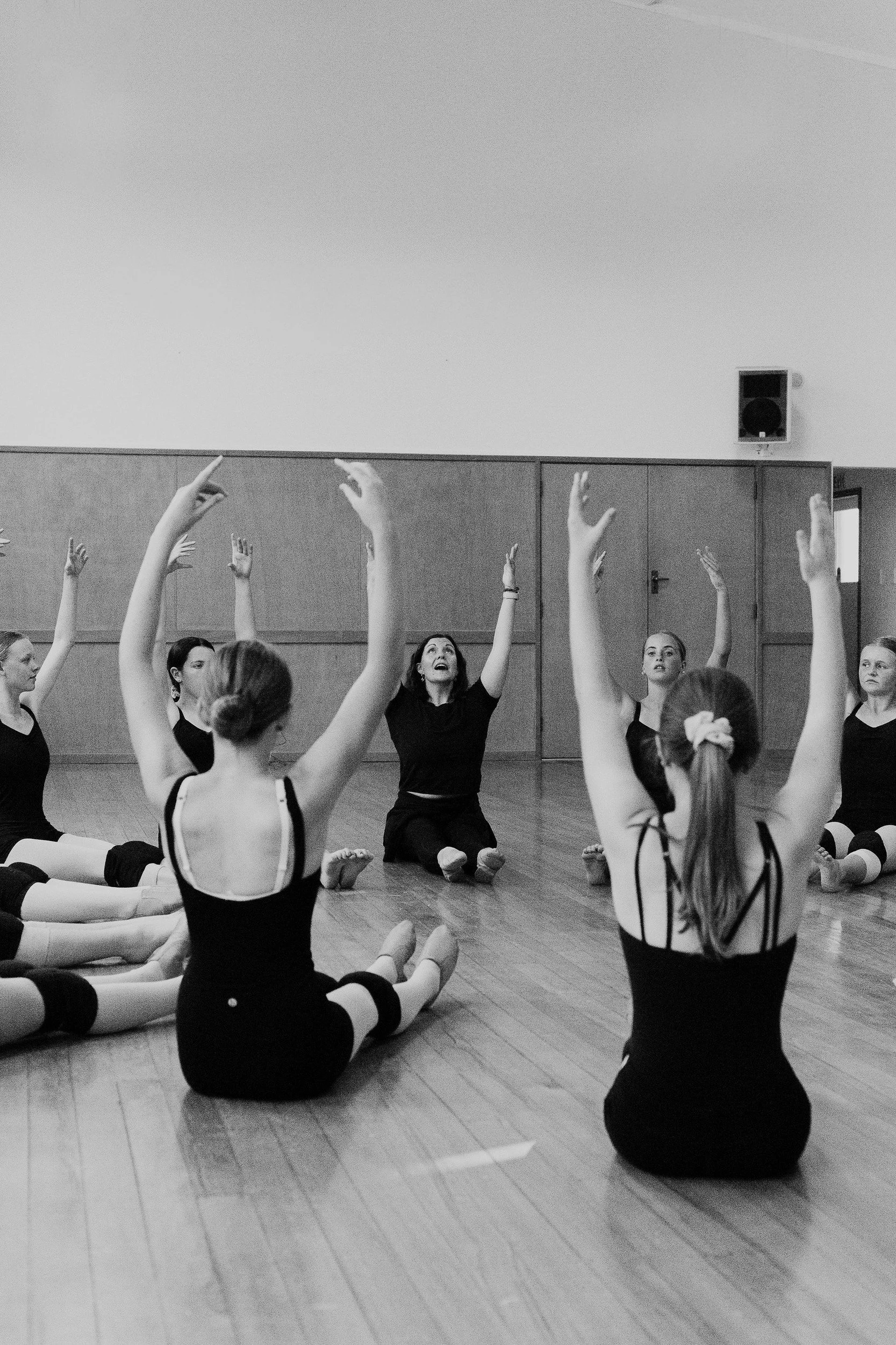 Ballet Class Students Stretching
