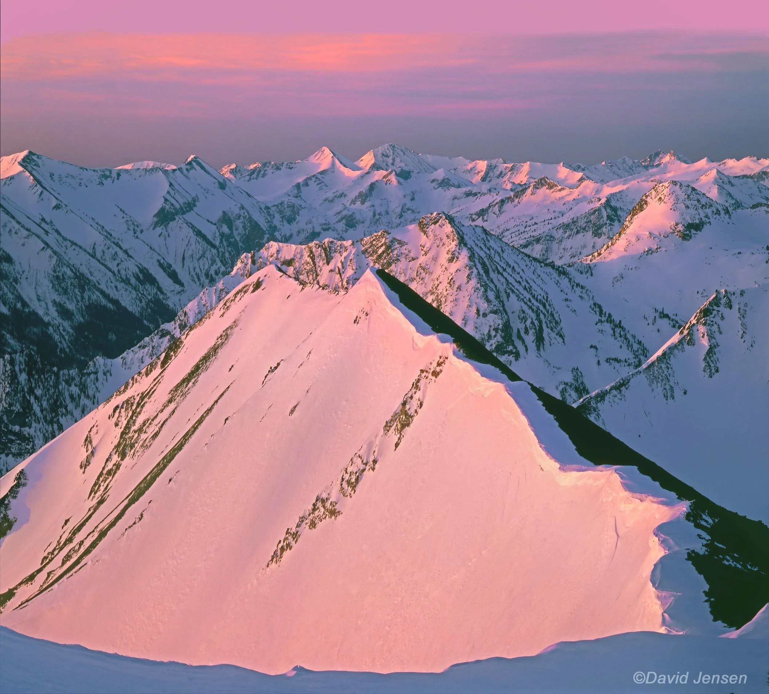 AD516  Winter sunrise from North Hurwal Peak