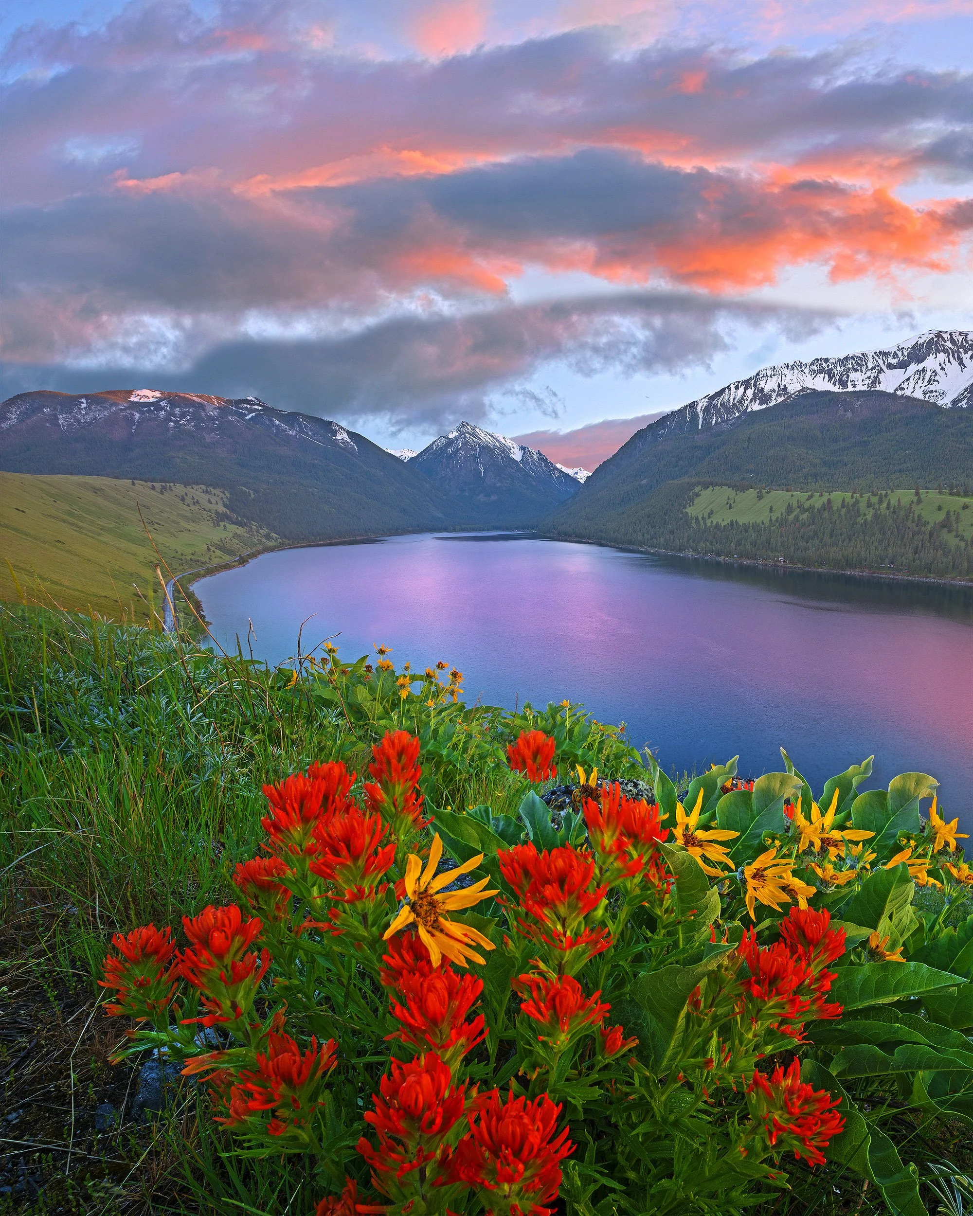 C158 Sunset from East Moraine of Wallowa Lake