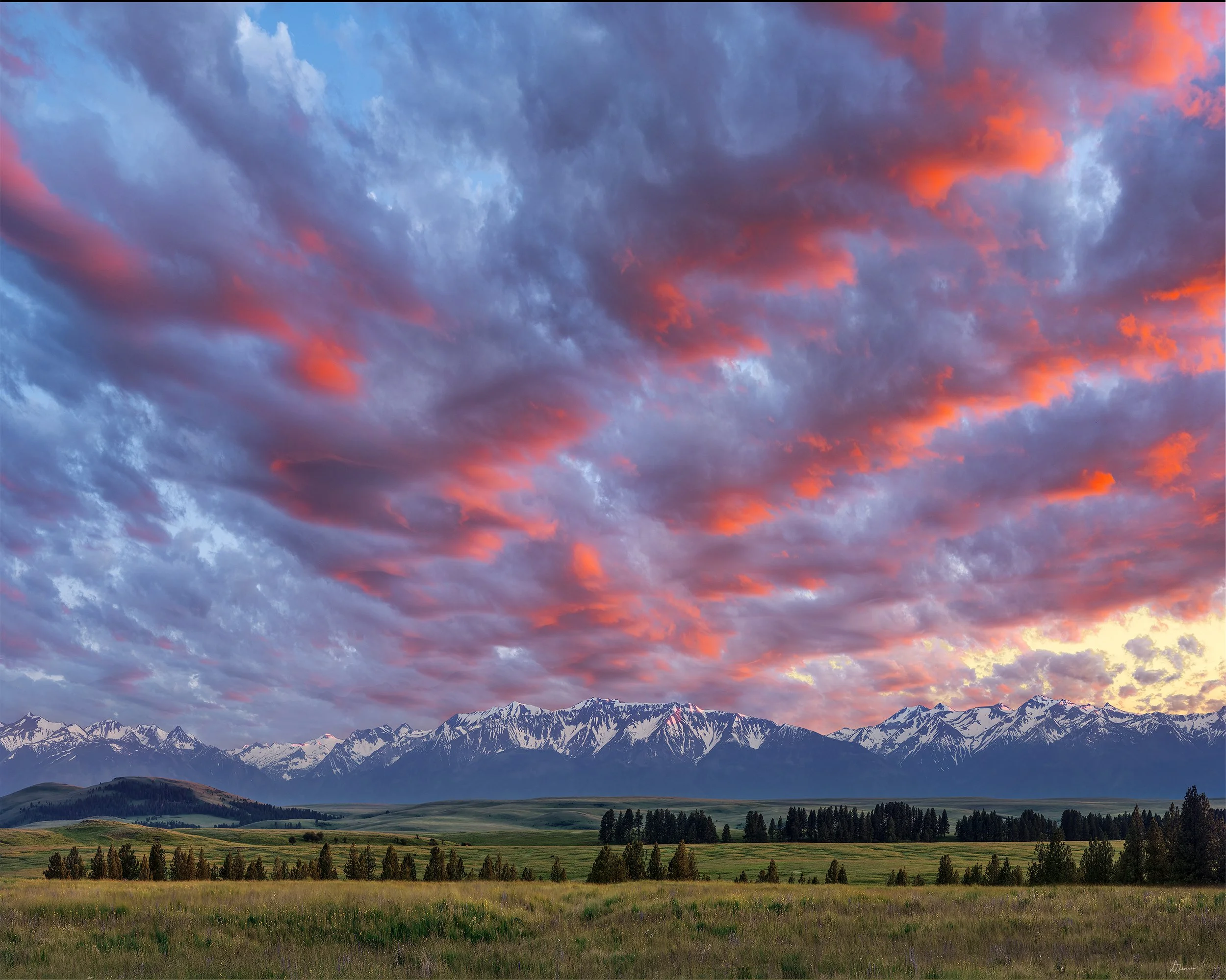 Sunset on Zumwalt Prairie, Oregon