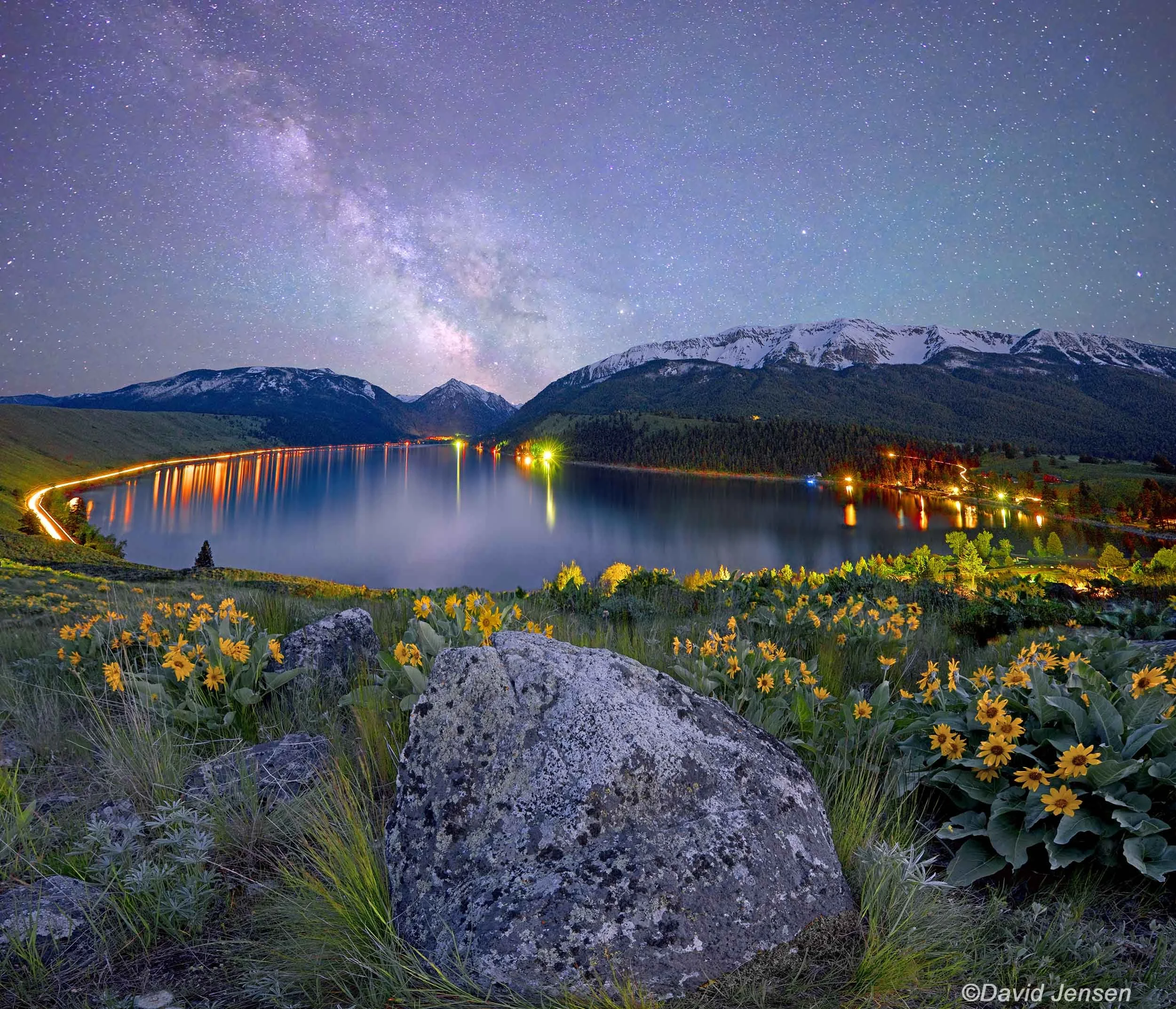 CW 525  Wallowa Lake under milky way