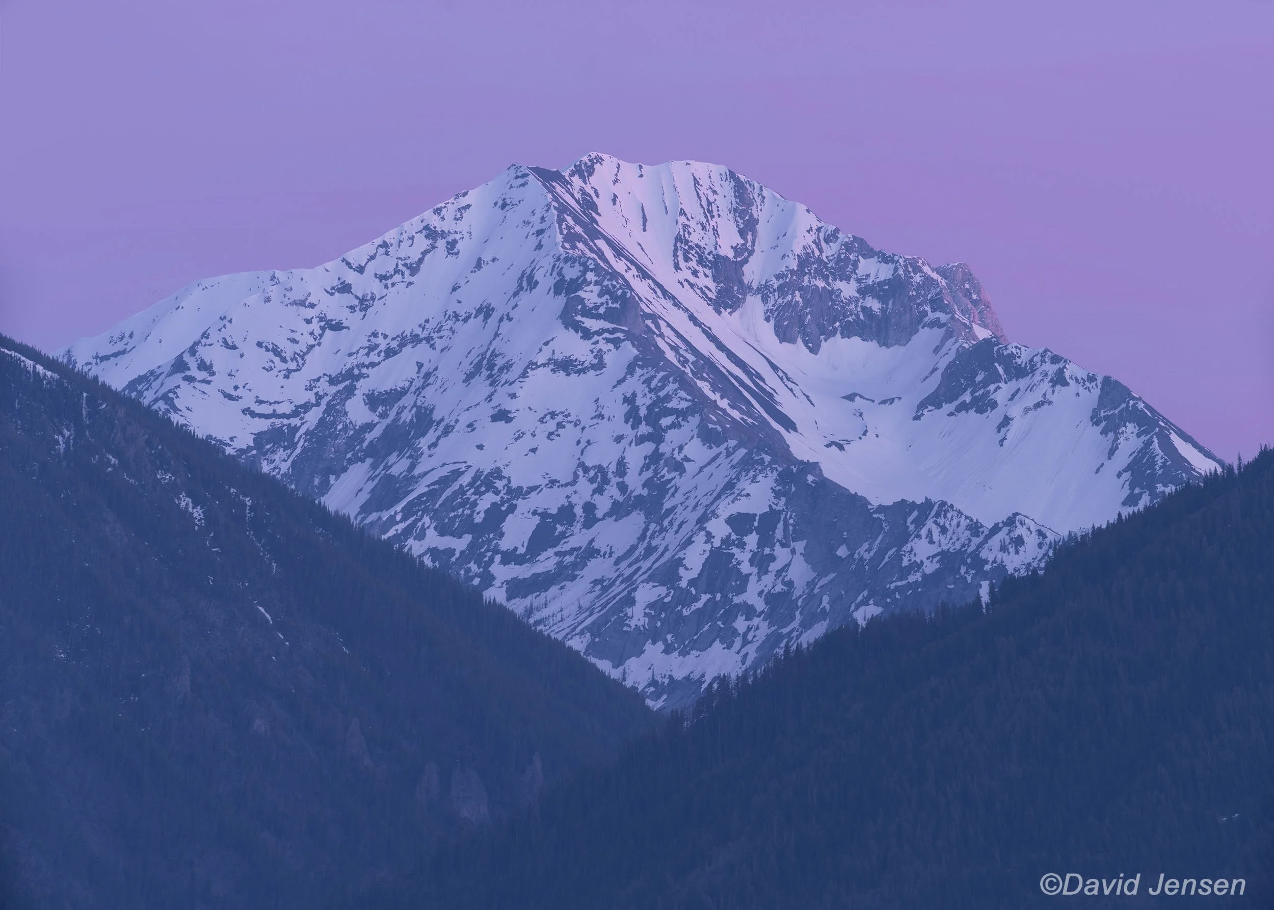 AD534  Sacajawea Peak at dusk