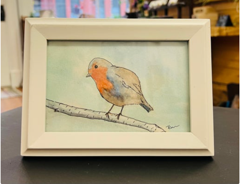 "Bird" Original Watercolor - 7x5 - $35