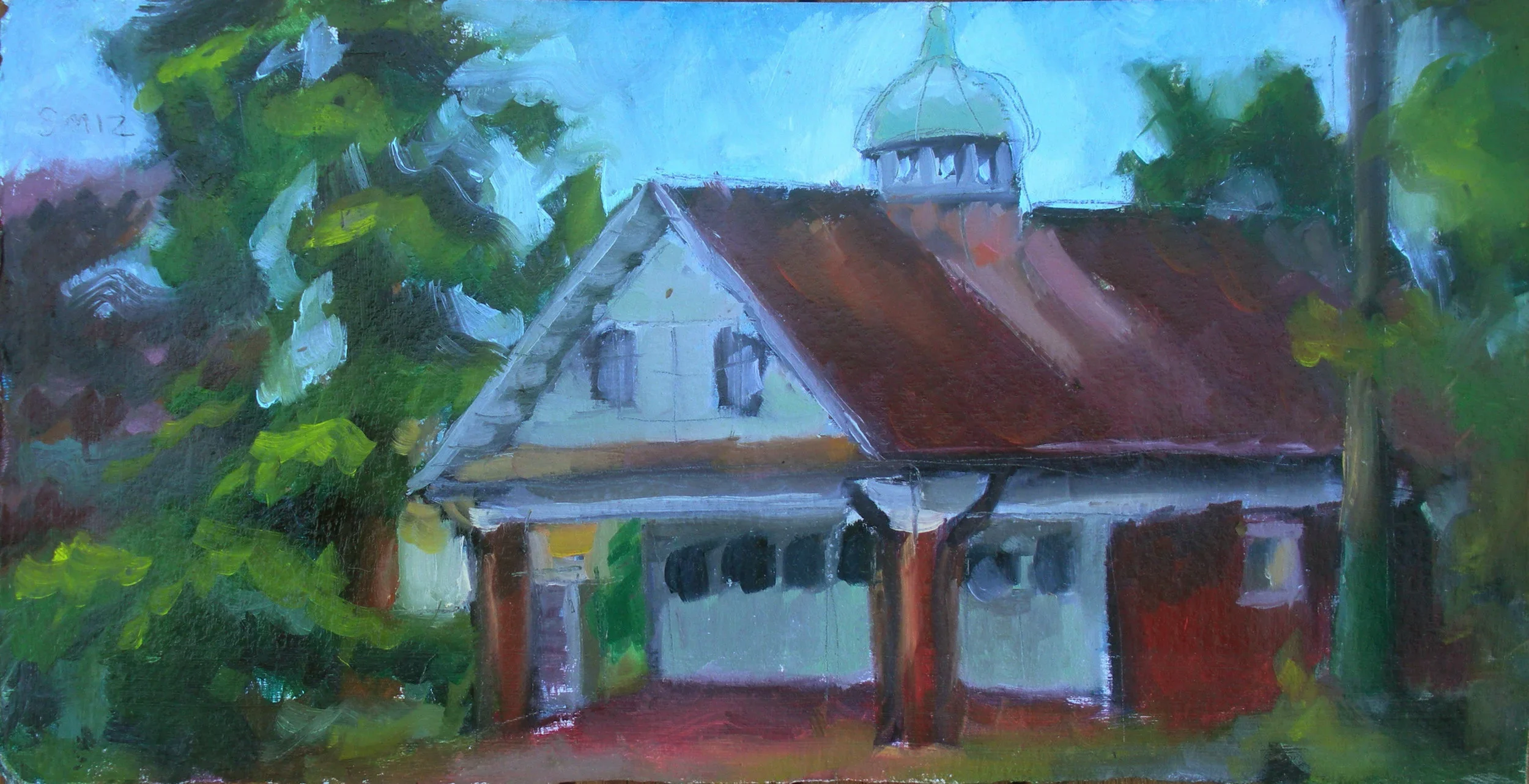 Morning on the Brandywine & Union - Oil on paper - $100