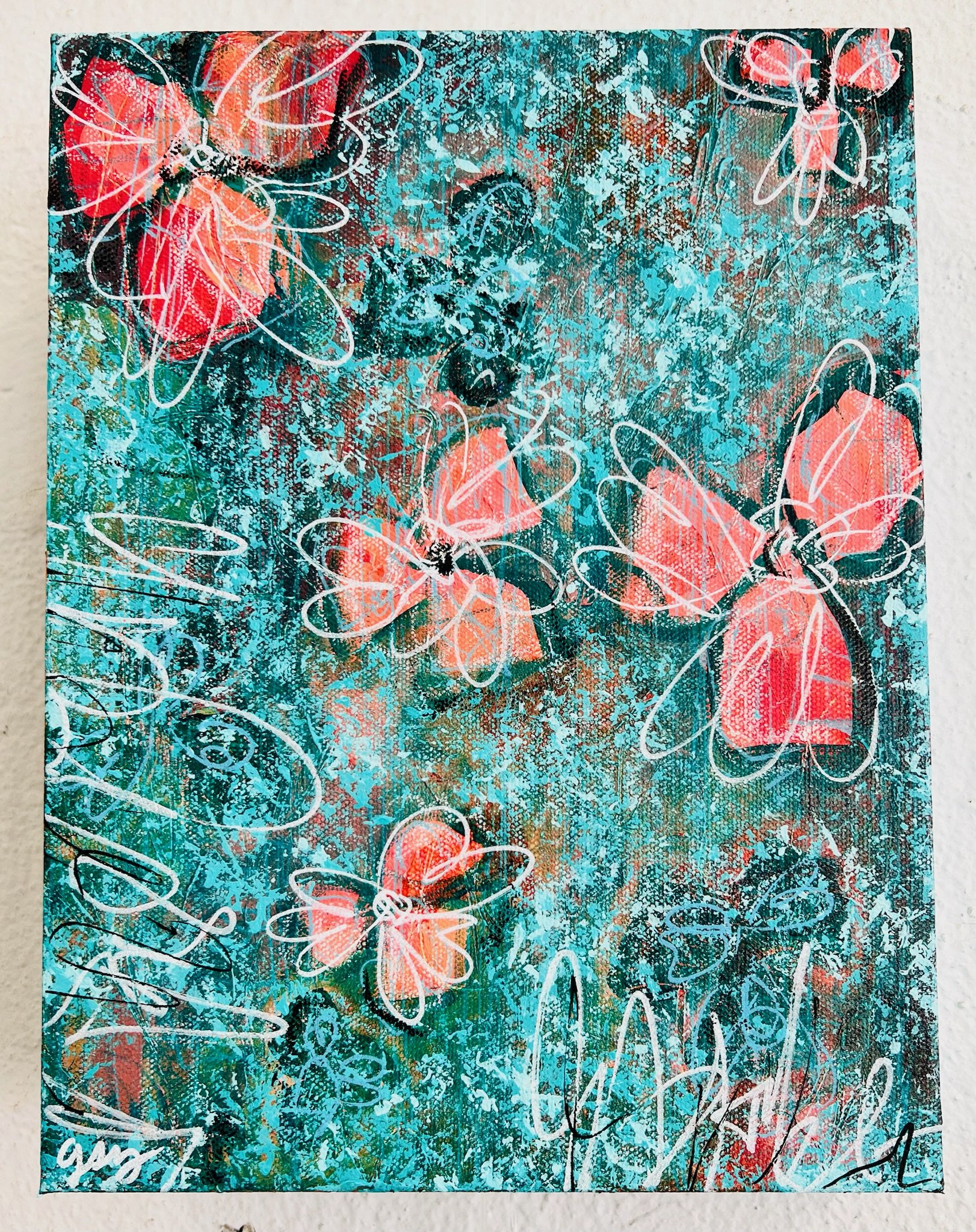Stepping Up, Standing Back - 9 x 12 - $150