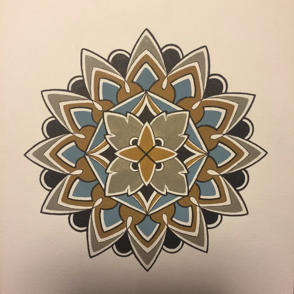 Tattooed Universe Series #3 - 8x8 tattoo ink on 140lbs arches cold press - $108