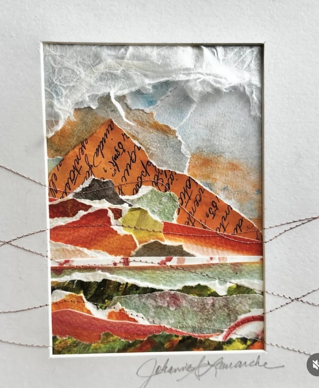 "Radiant Morning" - Stitched Multi Media - $300