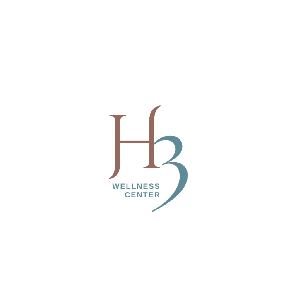 Logo for H2 Wellness Center with stylized text and graphic elements.