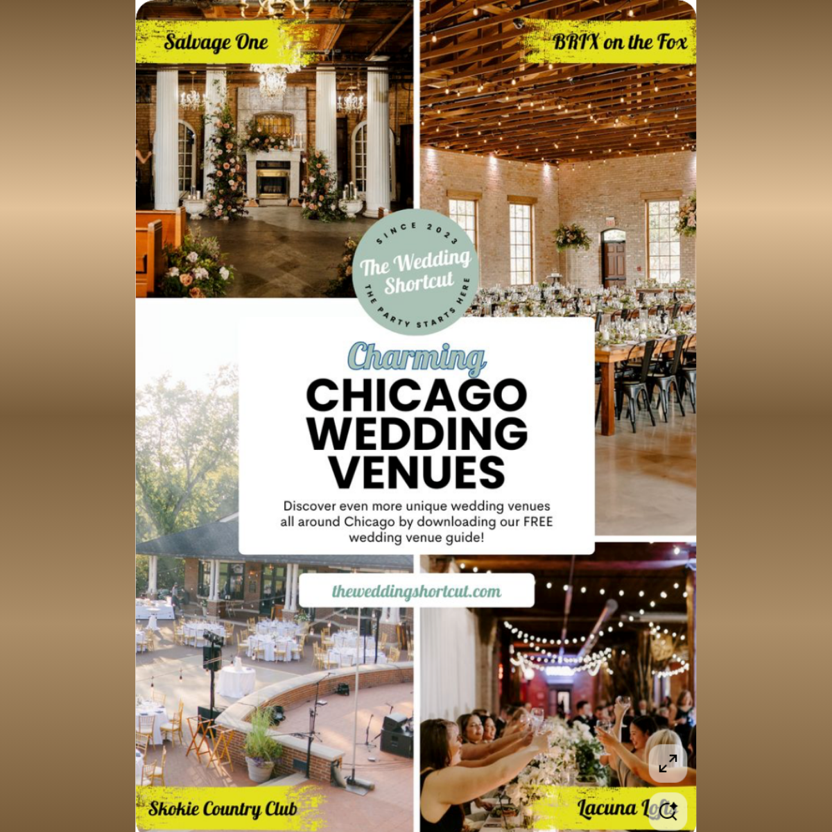 Example of a Pinterest Pin for client The Wedding Shortcut