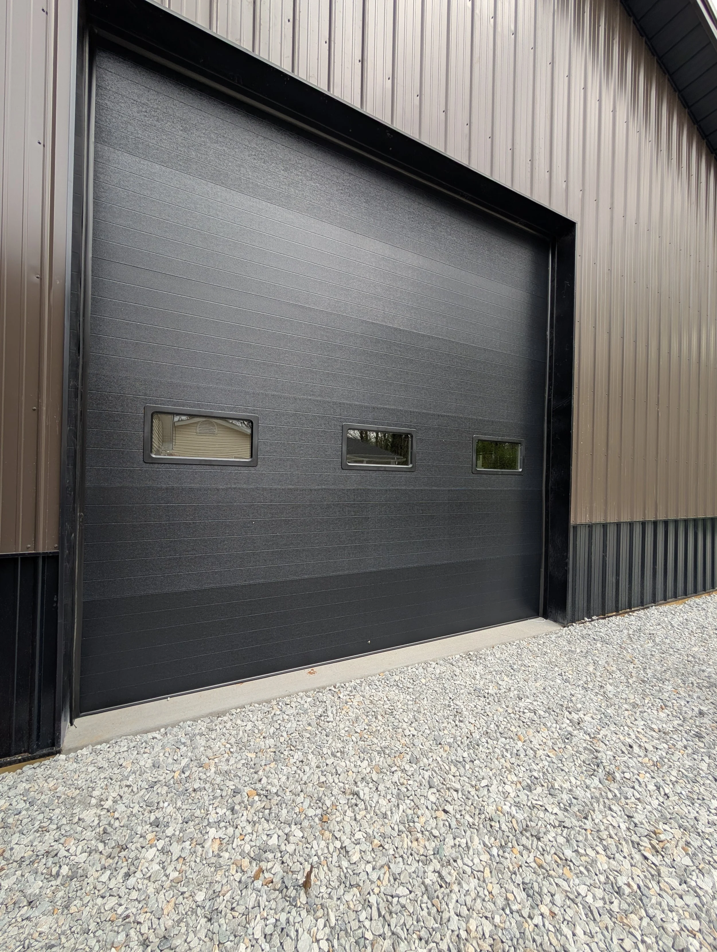 Black Commercial Garage Door