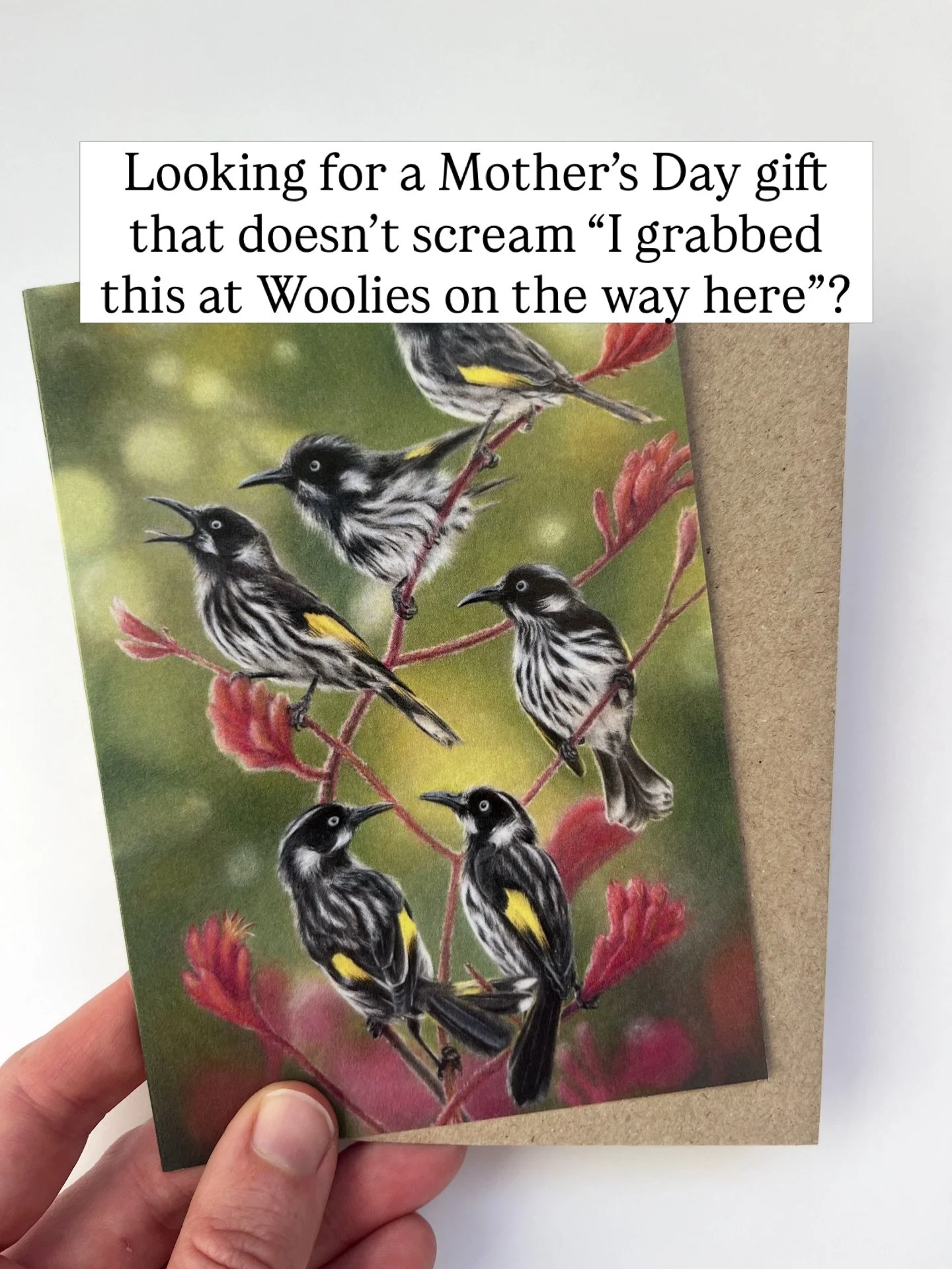 It&rsquo;s Mother&rsquo;s Day next weekend. Are you ready?

Before you dash down to the supermarket, have you considered that something thoughtful doesn&rsquo;t have to mean expensive?

If you&rsquo;re still looking, I&rsquo;ve got a range of cards, 