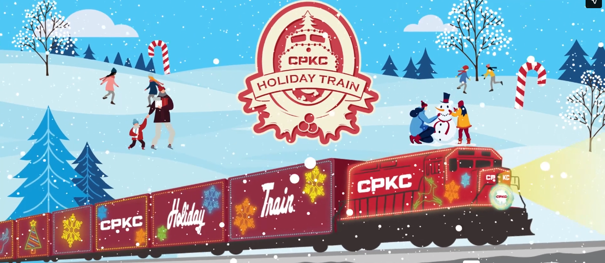 CPKC Holiday Train Stops in Portal