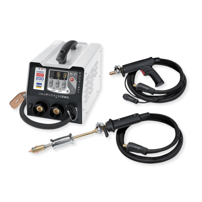 Dedicated dent pulling and straightening machine GYSPOT EXPERT 200 able to deliver up to 5100A of power