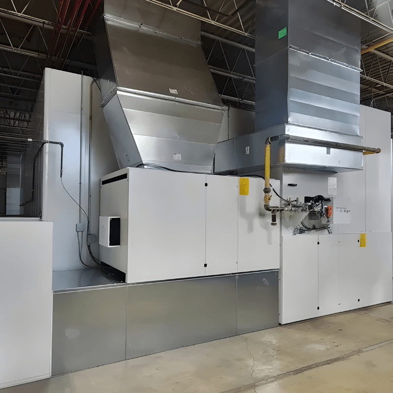 Paint booth ventilation and exhaust system for automotive refinishing
