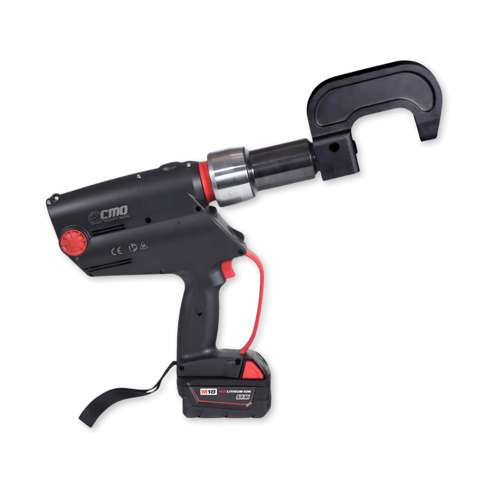 Handheld self-piercing riveter with 8-ton push pull capacity, electrohydraulic pump, compact design for automotive collision repair riveting