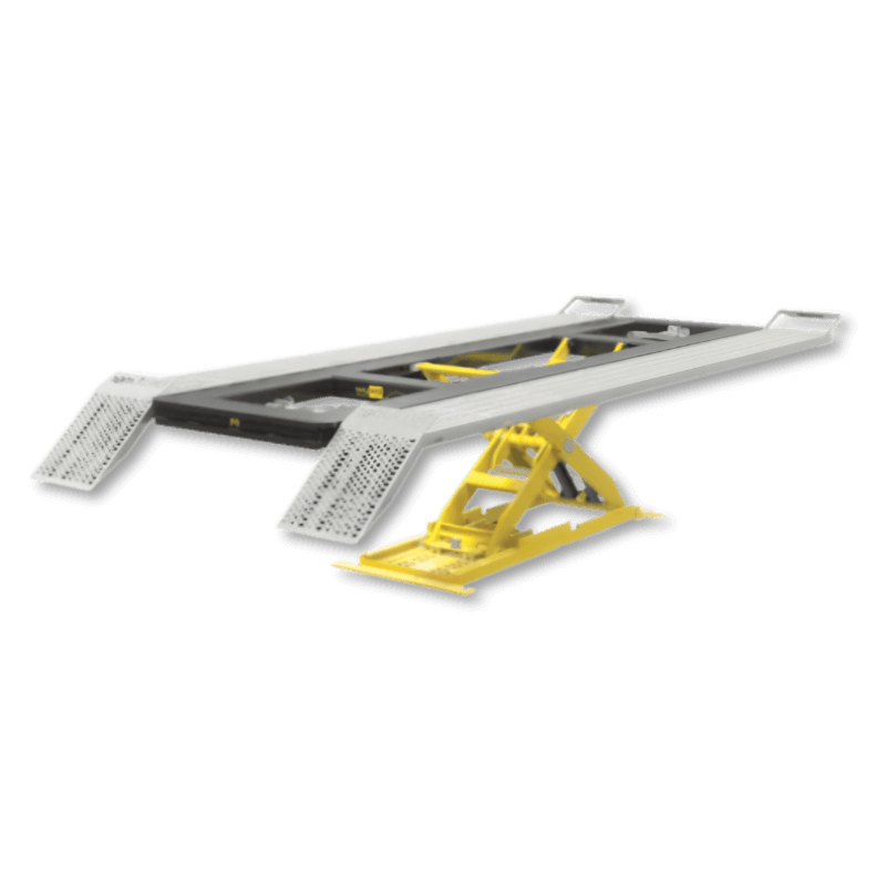 UnoLiner CRS5500T-DO drive-on collision repair bench with 4600 kg lifting capacity and extra-long frame system