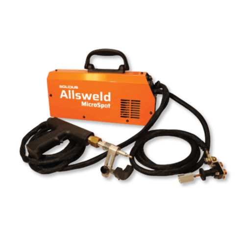 Allsweld MicroSpot Dent pulling system used in modern collision repair applications