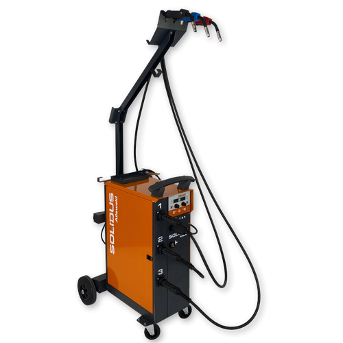 Solidus ADP-200-3 MIG welder used in modern collision repair applications