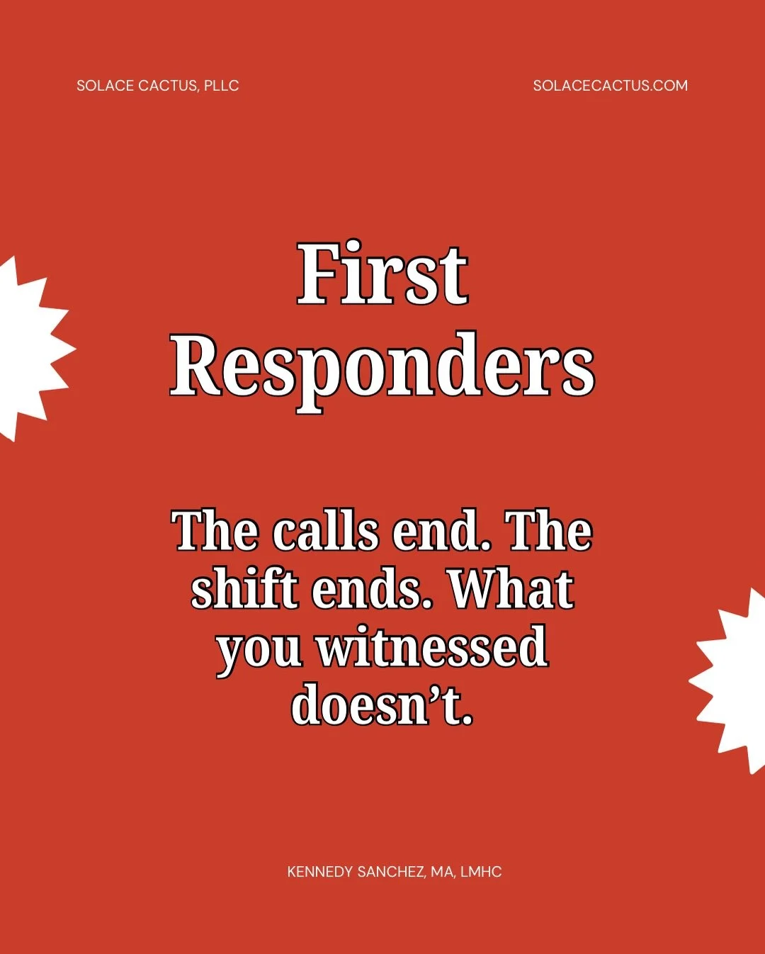 Early on in the first responder career, there is often an expectation spoken or unspoken that exposure is &ldquo;just part of the job&rdquo; 

And it is

But repeated exposure to trauma, threat, injury and human suffering has a cumulative impact on t