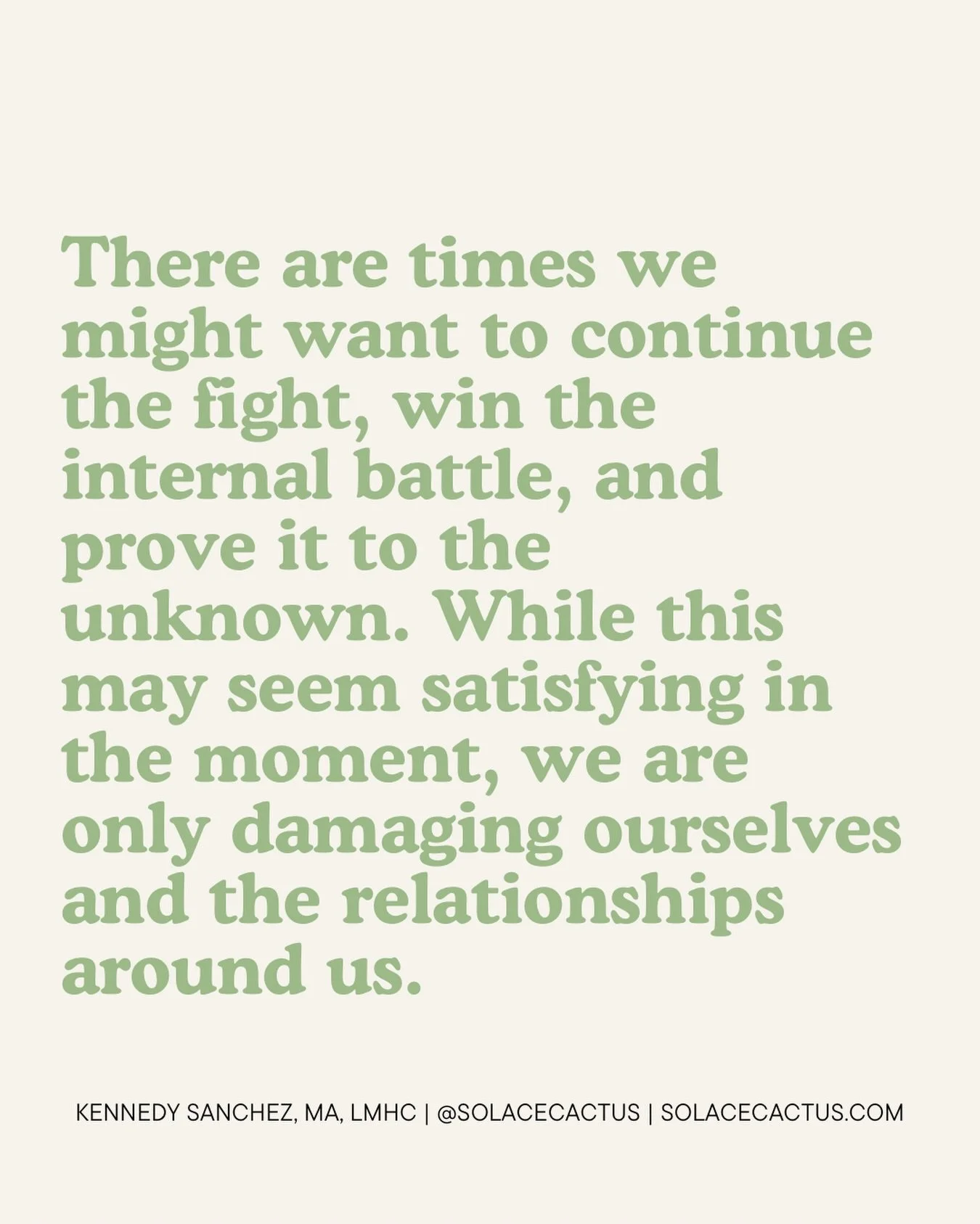 Sometimes healing is not found in winning the argument, proving the point, or fighting harder against ourselves.

It can look like pausing, reflecting, softening, and choosing what actually protects our peace and relationships.

#washingtontherapist 