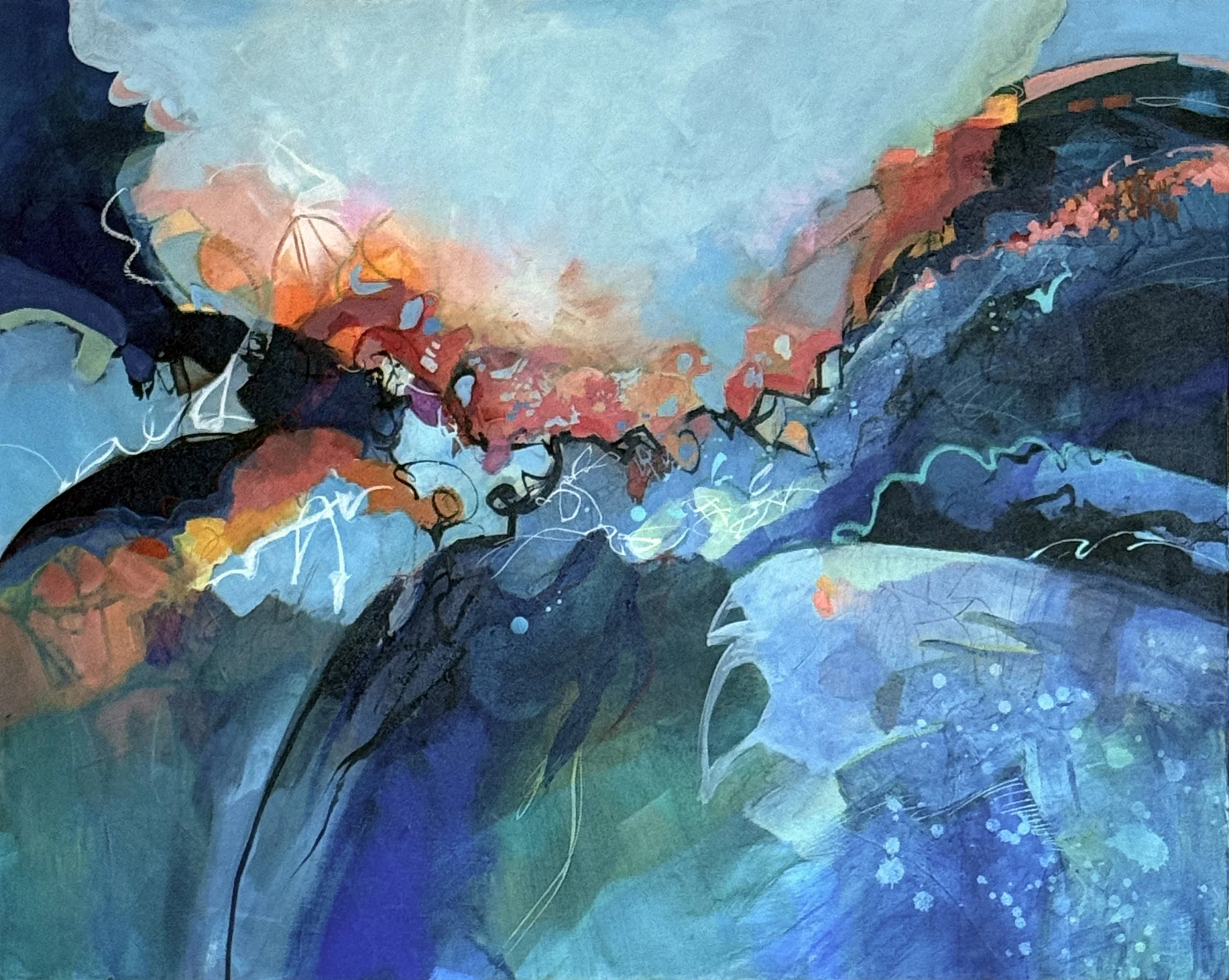 DANCING TIDES — Acrylic on Gallery Canvas — 24x30 inches