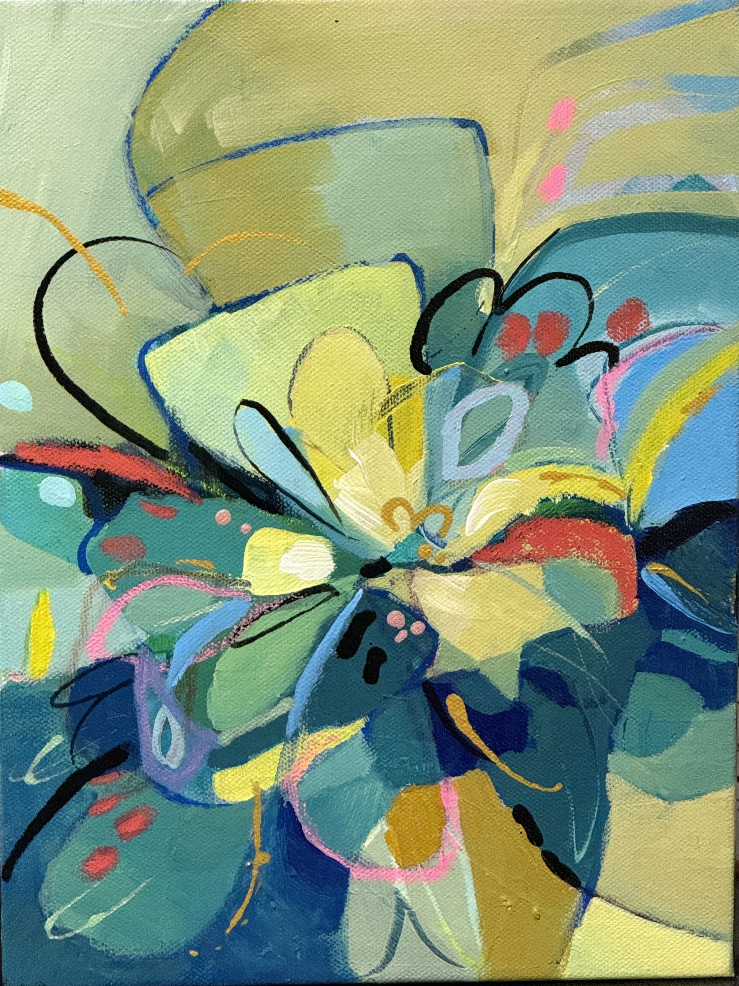 GARDEN PARTY — Acrylic on Gallery Canvas — 12x9 inches