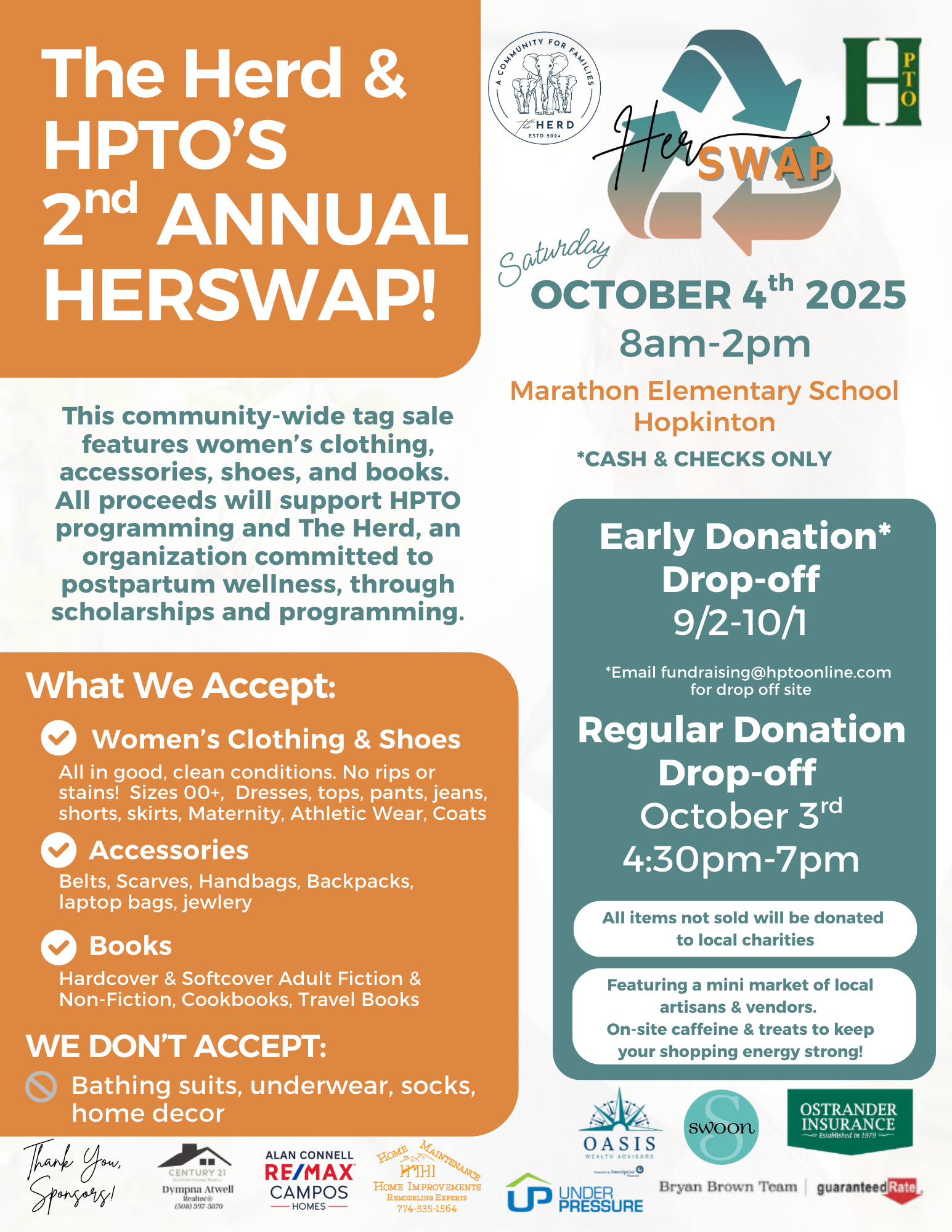 2nd Annual HerSwap-Community Wide Women’s Tag Sale!