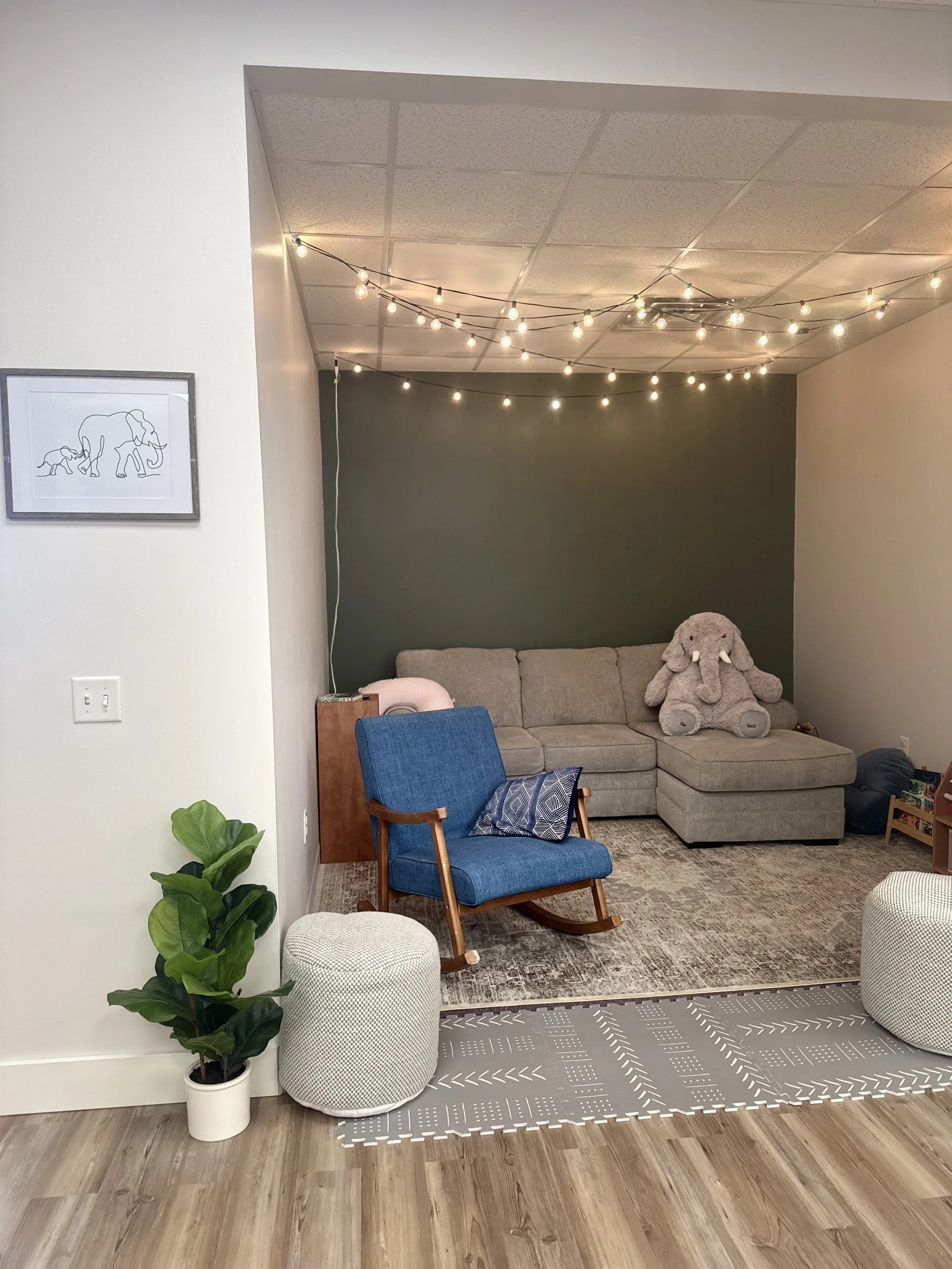 Cozy nook for feeding, connecting, relaxing, reading......