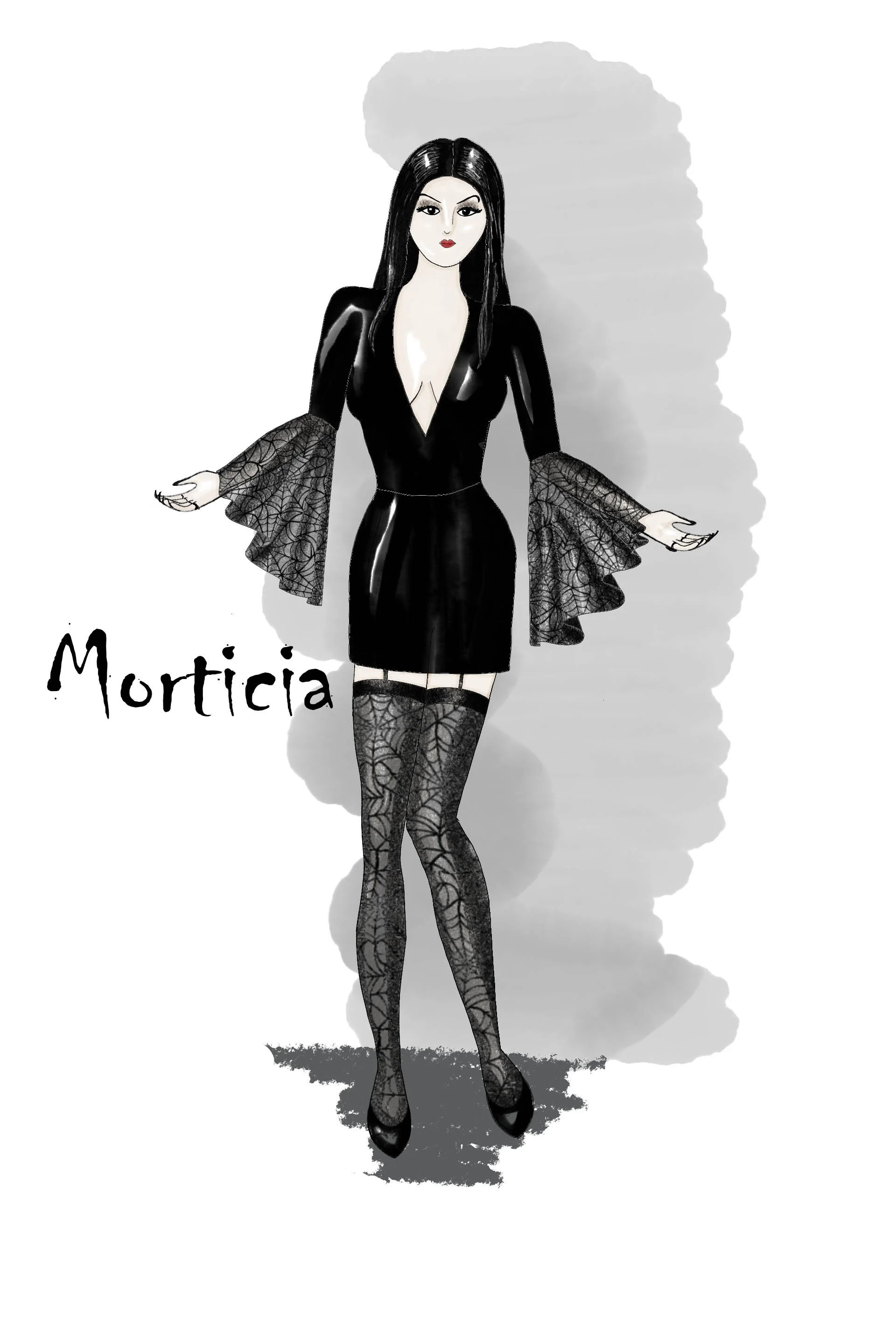 Morticia Tear away skirt