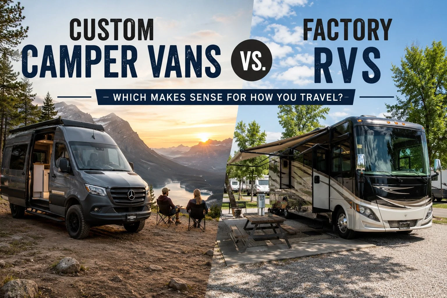 Custom Camper Vans vs. Factory RVs: Which Makes Sense for How You Travel?