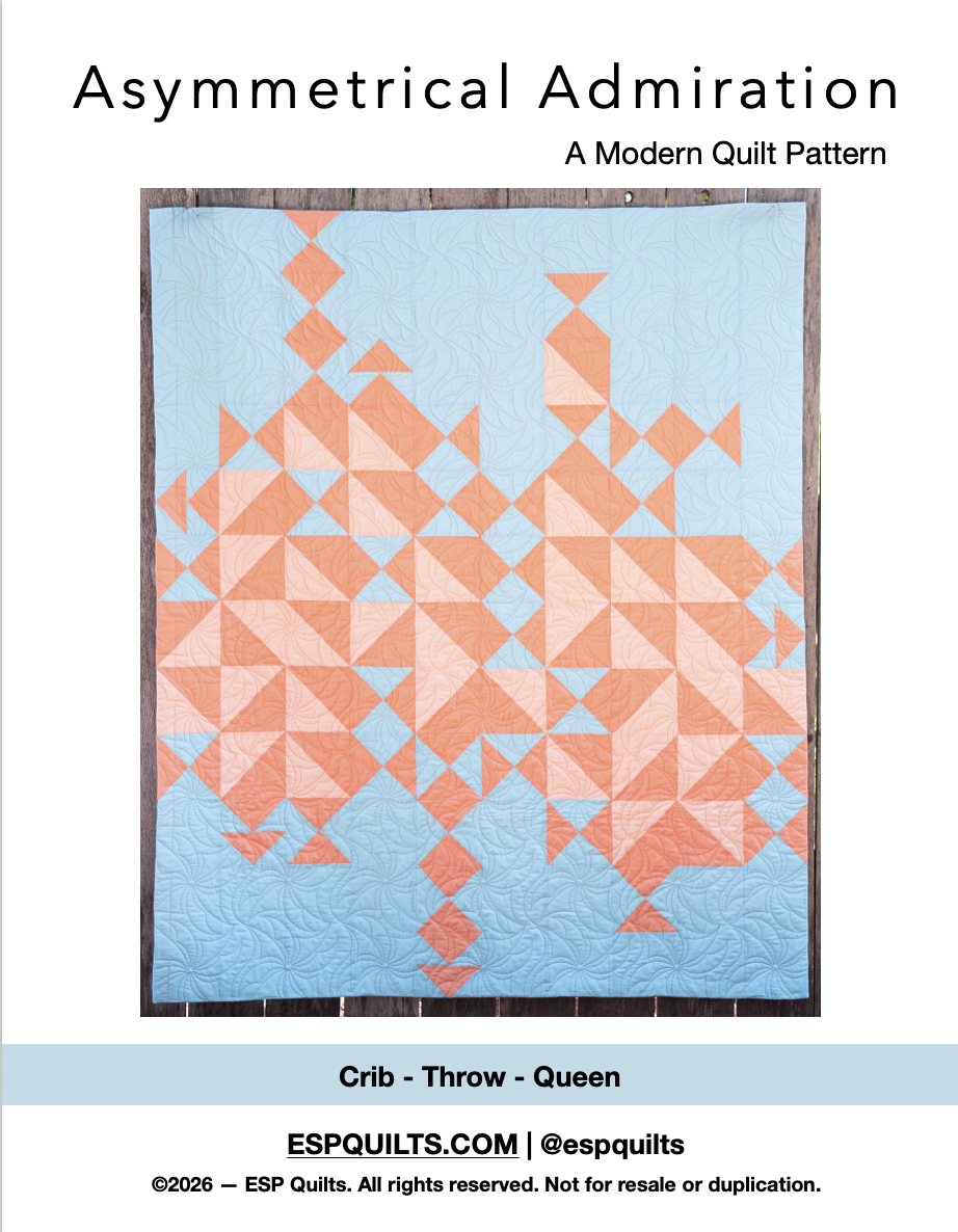 Asymmetrical Admiration Quilt Pattern (Digital PDF)