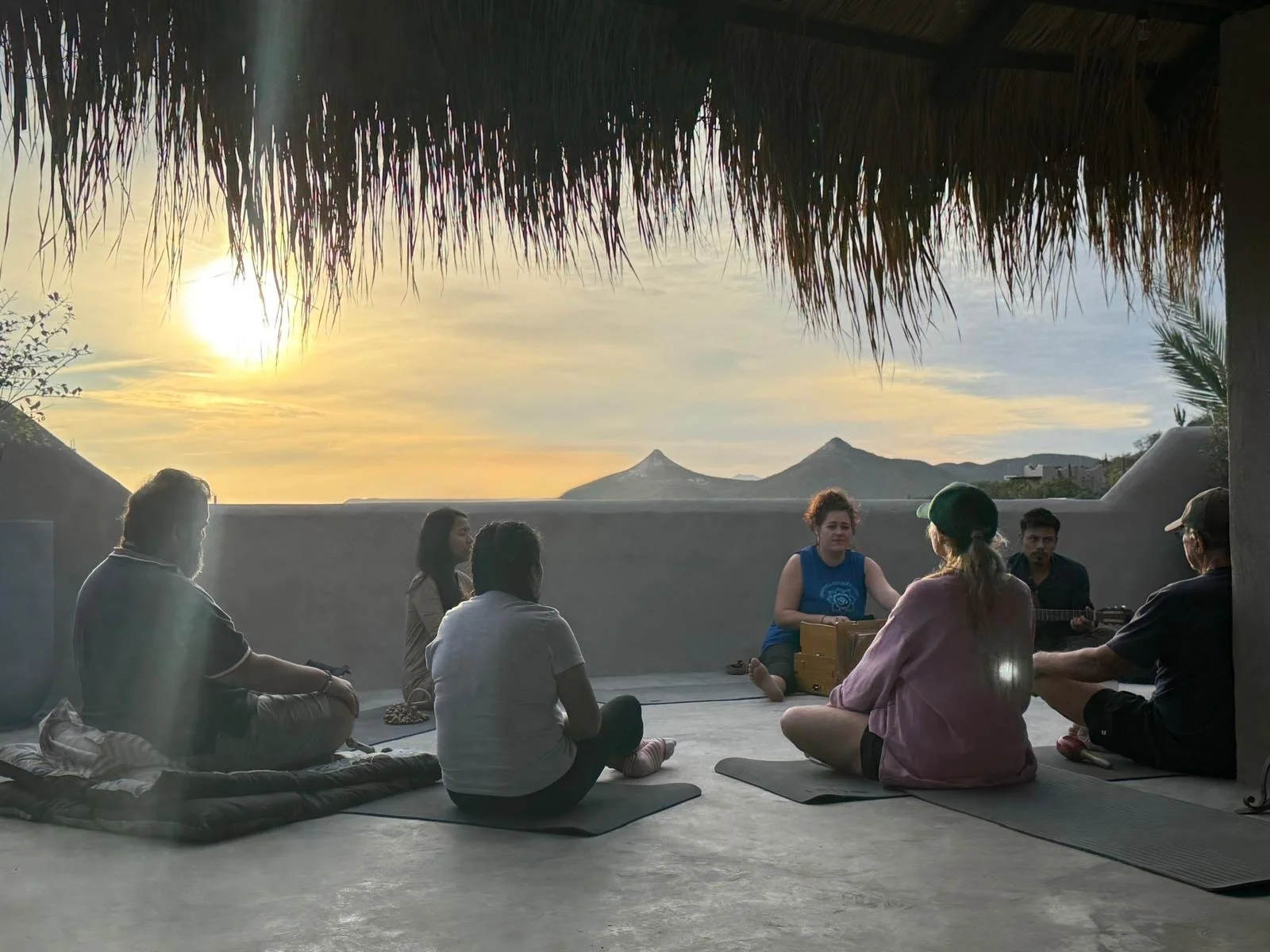 Moon Bloom cacao ceremony at Garden Alchemy retreat opening circle