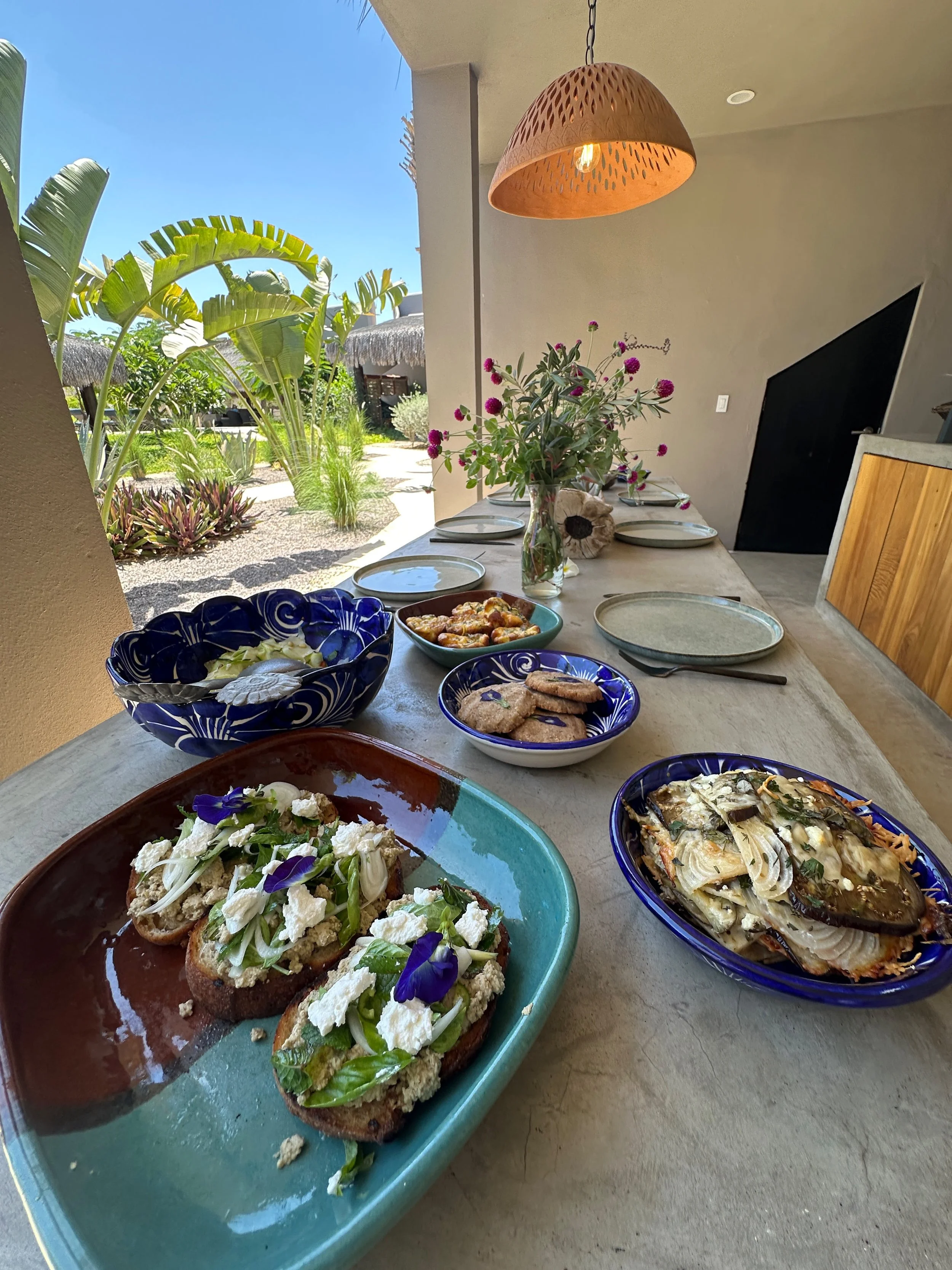 Garden-to-table meal with Chef Sean Baker at herbalism retreat