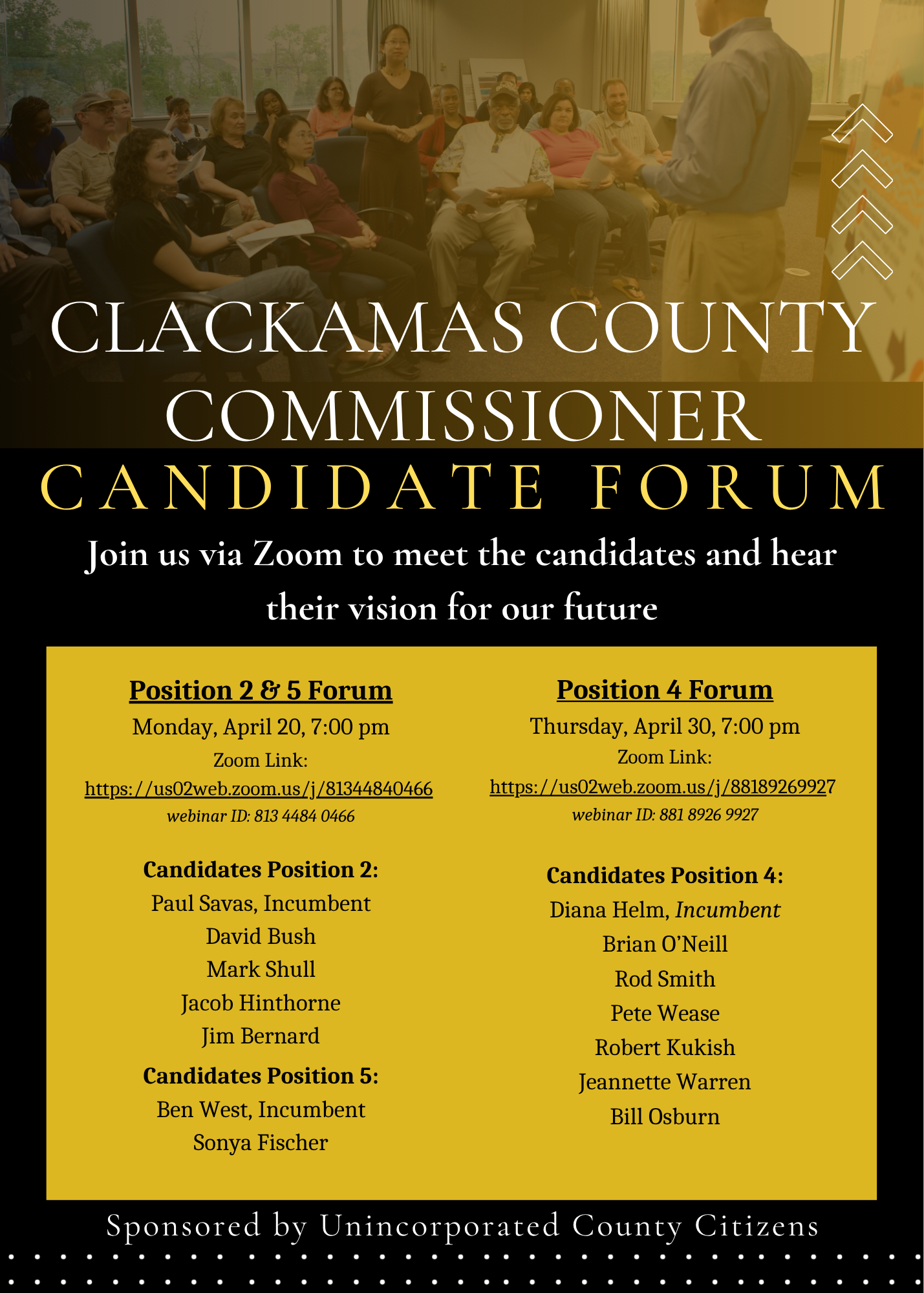 CC Commissioner Candidate Forum