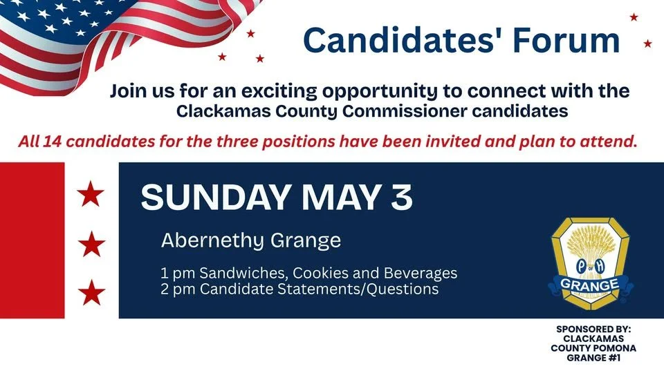Candidate Forum - CC Pomona Grange #1