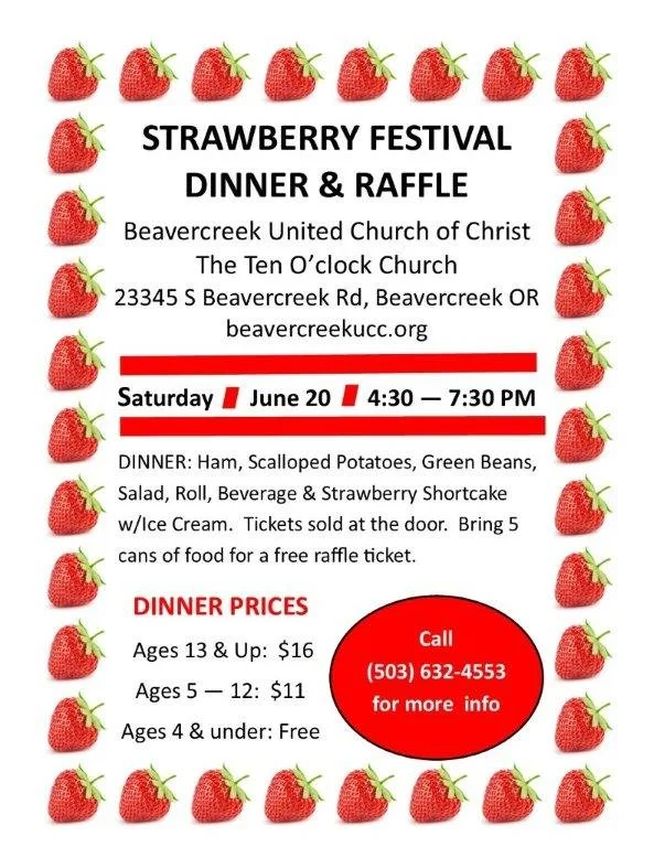 Strawberry Festival Dinner &amp; Raffle