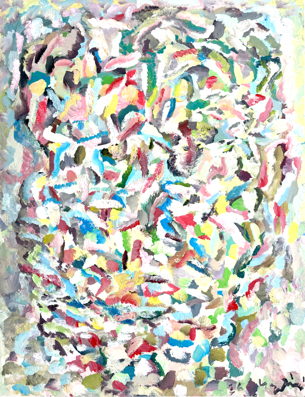 how we look from the moon 
flashe on Yupo 
26 x 20 in 2026