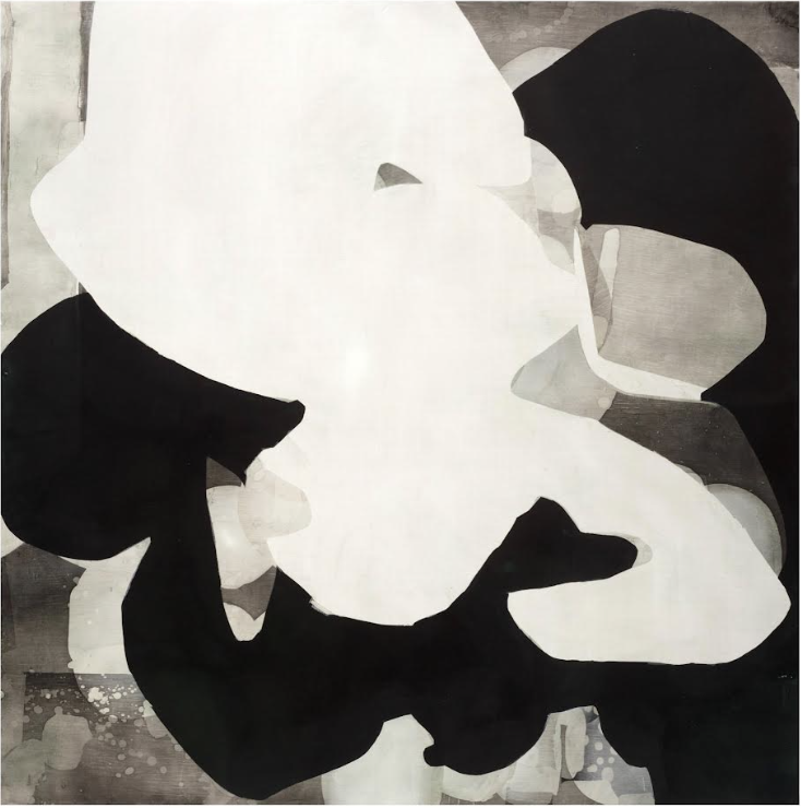 Untitled N° 941 
2012–2021, ink, silk & beeswax on panel 
48 x 48 in / 122 x 122 cm