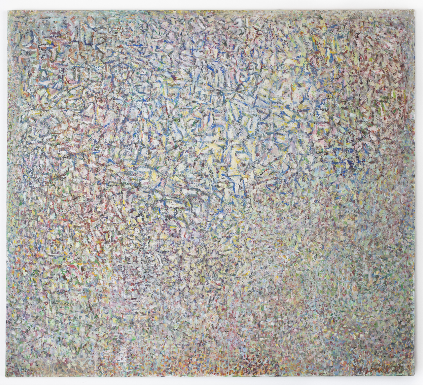 all the little saints 
flashe and acrylic on canvas 
53 x 60 x 1.5 in 2025